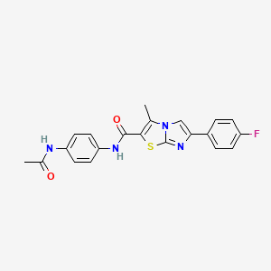 N-(4-acetamidophenyl)-6-(4-fluorophenyl)-3-methylimidazo[2,1-b]thiazole-2-carboxamide