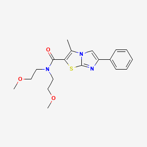 N,N-bis(2-methoxyethyl)-3-methyl-6-phenylimidazo[2,1-b][1,3]thiazole-2-carboxamide