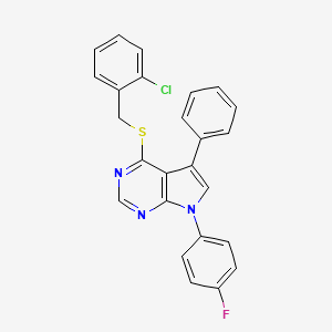 4-[(2-chlorobenzyl)sulfanyl]-7-(4-fluorophenyl)-5-phenyl-7H-pyrrolo[2,3-d]pyrimidine