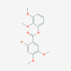 B1144440 2,3-Dimethoxyphenyl 2-bromo-4,5-dimethoxybenzoate CAS No. 146776-38-7