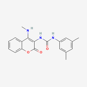 1-(3,5-dimethylphenyl)-3-[4-(methylamino)-2-oxo-2H-chromen-3-yl]urea