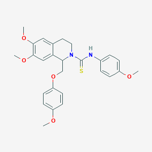 6,7-dimethoxy-1-((4-methoxyphenoxy)methyl)-N-(4-methoxyphenyl)-3,4-dihydroisoquinoline-2(1H)-carbothioamide