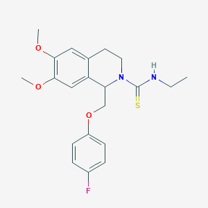 N-ethyl-1-((4-fluorophenoxy)methyl)-6,7-dimethoxy-3,4-dihydroisoquinoline-2(1H)-carbothioamide