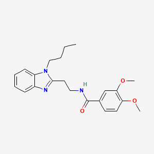 N-[2-(1-butyl-1H-benzimidazol-2-yl)ethyl]-3,4-dimethoxybenzamide