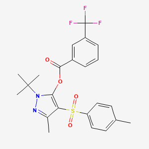 1-(tert-butyl)-3-methyl-4-tosyl-1H-pyrazol-5-yl 3-(trifluoromethyl)benzoate