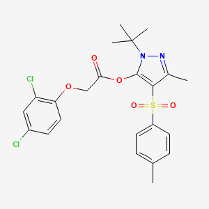 1-(tert-butyl)-3-methyl-4-tosyl-1H-pyrazol-5-yl 2-(2,4-dichlorophenoxy)acetate