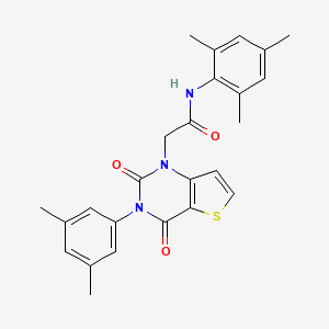 2-[3-(3,5-dimethylphenyl)-2,4-dioxo-3,4-dihydrothieno[3,2-d]pyrimidin-1(2H)-yl]-N-(2,4,6-trimethylphenyl)acetamide