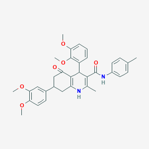 4-(2,3-dimethoxyphenyl)-7-(3,4-dimethoxyphenyl)-2-methyl-N-(4-methylphenyl)-5-oxo-1,4,5,6,7,8-hexahydroquinoline-3-carboxamide