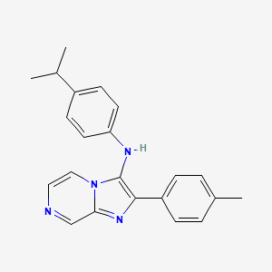 2-(4-methylphenyl)-N-[4-(propan-2-yl)phenyl]imidazo[1,2-a]pyrazin-3-amine