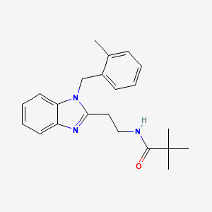 2,2-dimethyl-N-{2-[1-(2-methylbenzyl)-1H-benzimidazol-2-yl]ethyl}propanamide