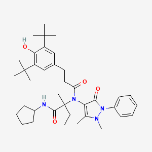 N-cyclopentyl-N~2~-[3-(3,5-di-tert-butyl-4-hydroxyphenyl)propanoyl]-N~2~-(1,5-dimethyl-3-oxo-2-phenyl-2,3-dihydro-1H-pyrazol-4-yl)isovalinamide