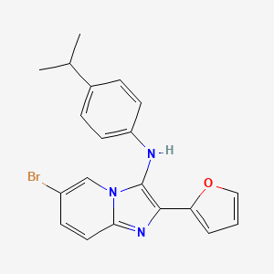 6-bromo-2-(furan-2-yl)-N-[4-(propan-2-yl)phenyl]imidazo[1,2-a]pyridin-3-amine