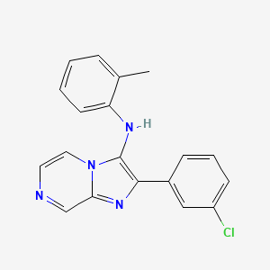 2-(3-chlorophenyl)-N-(2-methylphenyl)imidazo[1,2-a]pyrazin-3-amine