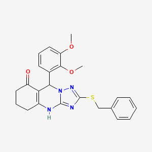 2-(benzylsulfanyl)-9-(2,3-dimethoxyphenyl)-5,6,7,9-tetrahydro[1,2,4]triazolo[5,1-b]quinazolin-8(4H)-one