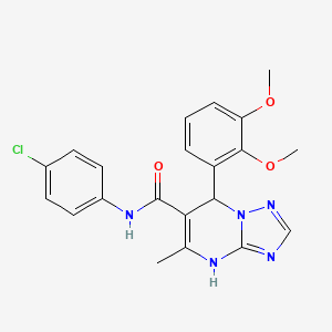 molecular formula C21H20ClN5O3 B11444616 N-(4-chlorophenyl)-7-(2,3-dimethoxyphenyl)-5-methyl-4,7-dihydro[1,2,4]triazolo[1,5-a]pyrimidine-6-carboxamide 