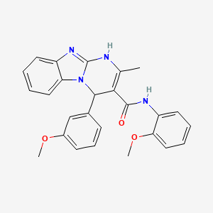 molecular formula C26H24N4O3 B11444632 N-(2-methoxyphenyl)-4-(3-methoxyphenyl)-2-methyl-1,4-dihydropyrimido[1,2-a]benzimidazole-3-carboxamide 