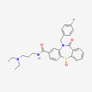 N-[3-(diethylamino)propyl]-10-(4-fluorobenzyl)-11-oxo-10,11-dihydrodibenzo[b,f][1,4]thiazepine-8-carboxamide 5-oxide