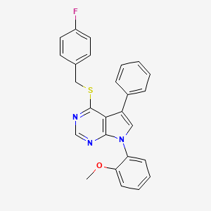 4-[(4-fluorobenzyl)sulfanyl]-7-(2-methoxyphenyl)-5-phenyl-7H-pyrrolo[2,3-d]pyrimidine