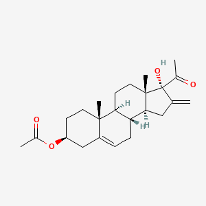 molecular formula C24H34O4 B1144471 16-Methylene-17alpha-hydroxypregnenolone 3-acetate CAS No. 15369-66-1