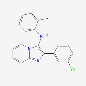 2-(3-chlorophenyl)-8-methyl-N-(2-methylphenyl)imidazo[1,2-a]pyridin-3-amine