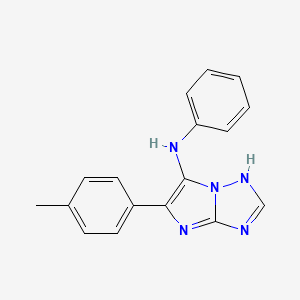 molecular formula C17H15N5 B11444734 5-(4-methylphenyl)-N-phenyl-3H-imidazo[1,2-b][1,2,4]triazol-6-amine 