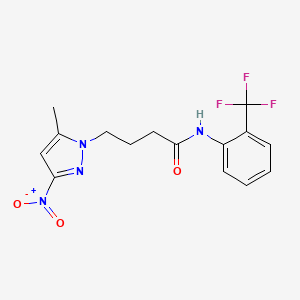 4-(5-methyl-3-nitro-1H-pyrazol-1-yl)-N-[2-(trifluoromethyl)phenyl]butanamide