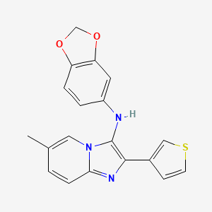 N-(1,3-benzodioxol-5-yl)-6-methyl-2-(thiophen-3-yl)imidazo[1,2-a]pyridin-3-amine