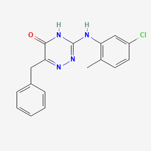 6-Benzyl-3-[(5-chloro-2-methylphenyl)amino]-1,2,4-triazin-5-ol