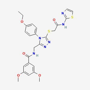 N-((4-(4-ethoxyphenyl)-5-((2-oxo-2-(thiazol-2-ylamino)ethyl)thio)-4H-1,2,4-triazol-3-yl)methyl)-3,5-dimethoxybenzamide