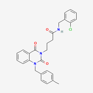 N-(2-chlorobenzyl)-4-(1-(4-methylbenzyl)-2,4-dioxo-1,2-dihydroquinazolin-3(4H)-yl)butanamide