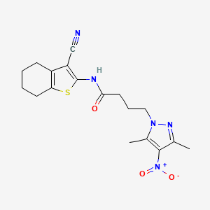 N-(3-cyano-4,5,6,7-tetrahydro-1-benzothiophen-2-yl)-4-(3,5-dimethyl-4-nitro-1H-pyrazol-1-yl)butanamide