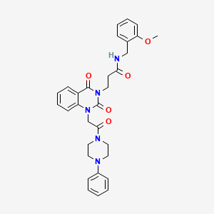 3-{2,4-dioxo-1-[2-oxo-2-(4-phenylpiperazin-1-yl)ethyl]-1,4-dihydroquinazolin-3(2H)-yl}-N-(2-methoxybenzyl)propanamide