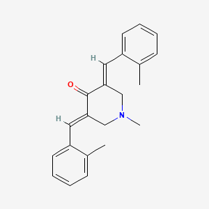 molecular formula C22H23NO B11444890 (3E,5E)-1-methyl-3,5-bis[(2-methylphenyl)methylidene]piperidin-4-one 