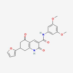 N-(3,5-dimethoxyphenyl)-7-(furan-2-yl)-2,5-dioxo-1,2,5,6,7,8-hexahydroquinoline-3-carboxamide