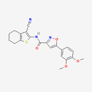 N-(3-cyano-4,5,6,7-tetrahydro-1-benzothiophen-2-yl)-5-(3,4-dimethoxyphenyl)-1,2-oxazole-3-carboxamide