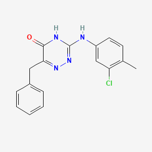 6-Benzyl-3-[(3-chloro-4-methylphenyl)amino]-1,2,4-triazin-5-ol