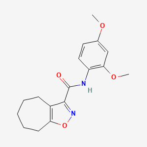 molecular formula C17H20N2O4 B11444943 N-(2,4-dimethoxyphenyl)-5,6,7,8-tetrahydro-4H-cyclohepta[d][1,2]oxazole-3-carboxamide 