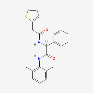 molecular formula C22H22N2O2S B11444961 N-(2,6-dimethylphenyl)-2-phenyl-2-[(thiophen-2-ylacetyl)amino]acetamide 