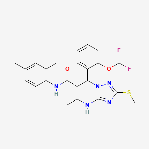 7-[2-(difluoromethoxy)phenyl]-N-(2,4-dimethylphenyl)-5-methyl-2-(methylsulfanyl)-4,7-dihydro[1,2,4]triazolo[1,5-a]pyrimidine-6-carboxamide