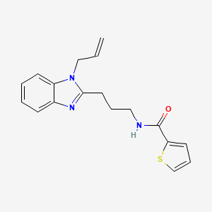 N-{3-[1-(prop-2-en-1-yl)-1H-benzimidazol-2-yl]propyl}thiophene-2-carboxamide