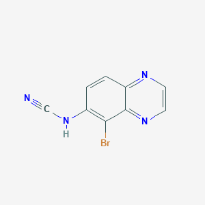 B1144500 Cyanamide, (5-bromo-6-quinoxalinyl)-(9CI) CAS No. 171102-27-5