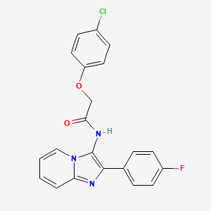 2-(4-chlorophenoxy)-N-[2-(4-fluorophenyl)imidazo[1,2-a]pyridin-3-yl]acetamide