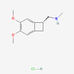 B1144506 1-[(7R)-3,4-dimethoxy-7-bicyclo[4.2.0]octa-1,3,5-trienyl]-N-methylmethanamine;hydrochloride CAS No. 1204612-29-2
