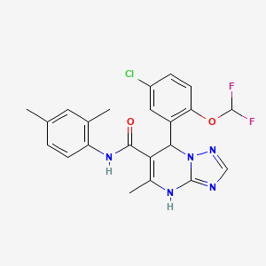 7-[5-chloro-2-(difluoromethoxy)phenyl]-N-(2,4-dimethylphenyl)-5-methyl-4,7-dihydro[1,2,4]triazolo[1,5-a]pyrimidine-6-carboxamide