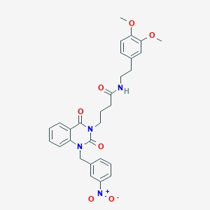 N-[2-(3,4-dimethoxyphenyl)ethyl]-4-[1-(3-nitrobenzyl)-2,4-dioxo-1,4-dihydroquinazolin-3(2H)-yl]butanamide