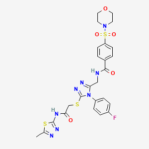 N-{[4-(4-Fluorophenyl)-5-({[(5-methyl-1,3,4-thiadiazol-2-YL)carbamoyl]methyl}sulfanyl)-4H-1,2,4-triazol-3-YL]methyl}-4-(morpholine-4-sulfonyl)benzamide