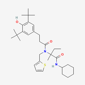 N-cyclohexyl-N~2~-[3-(3,5-di-tert-butyl-4-hydroxyphenyl)propanoyl]-N~2~-(thiophen-2-ylmethyl)isovalinamide