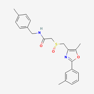 2-{[5-Methyl-2-(3-methylphenyl)-1,3-oxazol-4-YL]methanesulfinyl}-N-[(4-methylphenyl)methyl]acetamide