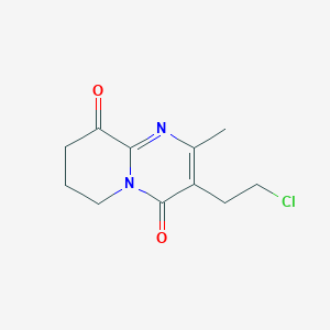B1144515 3-(2-chloroethyl)-9-oxo-2-methyl-6,7,8,9-tetrahydro-4H-pyrido[1,2-a]pyrimidin-4-one CAS No. 1138463-56-5