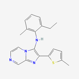 N-(2-ethyl-6-methylphenyl)-2-(5-methylthiophen-2-yl)imidazo[1,2-a]pyrazin-3-amine